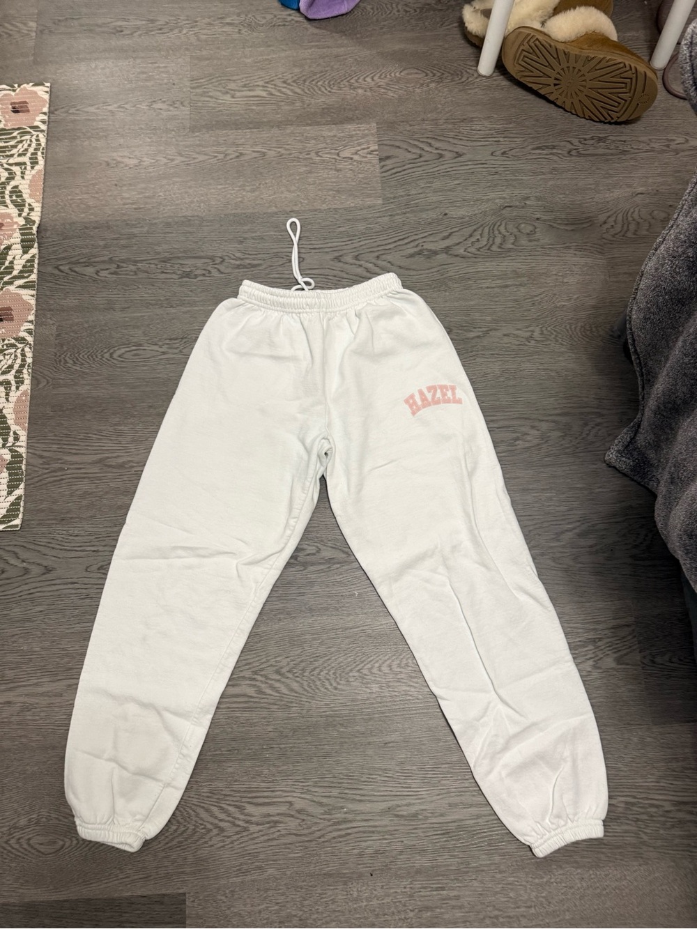 Hazel White Women's Fleece Jogger Bottoms